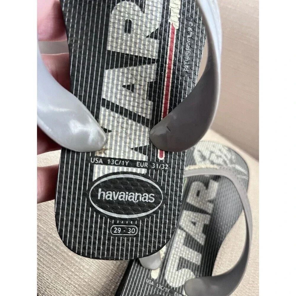 havaianas flip flops boys 13c Or 1 Y Star Wars black summer sandals